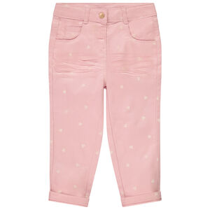 Παντελόνι slim με σχέδιο και επένδυση από jersey για μωρό κορίτσι 