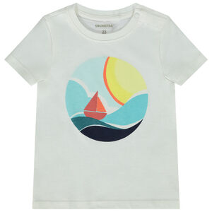 Κοντομάνικο μπλουζάκι με φαντεζί σχέδιο για bebe αγόρι 