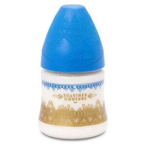 Πλαστικό Μπιμπερό Με Θηλή Σιλικόνης 0+Μ Suavinex H.Couture Μπλε 150ml  Main Πλαστικό Μπιμπερό Με Θηλή Σιλικόνης 0+Μ Suavinex H.Couture Μπλε 150ml