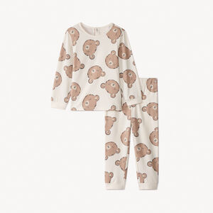 Πιτζάμα 2 τμχ. με σχέδιο αρκούδες για μωρό με διαφορετικές λεπτομέρειες ανάλογα με την ηλικία 