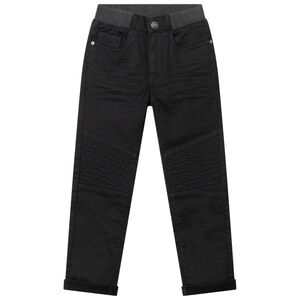 Pantalon en toile à croisillons et taille élastiquée Main Pantalon en toile à croisillons et taille élastiquée