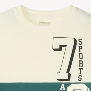 T-shirt manches courtes garçon color block fantaisie 