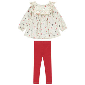 Ensemble 2 pièces avec tunique imprimée pour bébé fille 