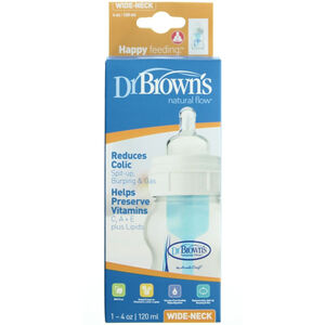 Dr. Brown's Πλαστικό μπουκάλι 120 ml με φαρδύ λαιμό BPA Free 