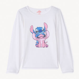 T-shirt à manches longues Stitch & Angel Disney pour fille 