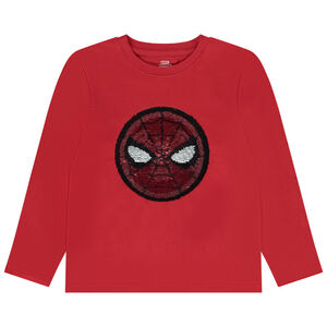 T-shirt manches longues à sequins magiques Spider-Man Marvel pour garçon 