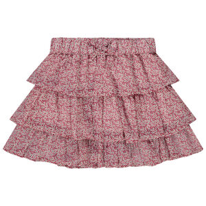 Φούστα κοντή με βολάν και φαντεζί σχέδιο για κορίτσι 