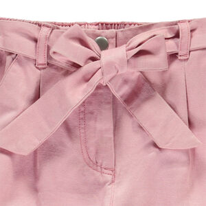 Παντελόνι cargo από υφασμάτινο ύφασμα με ζώνη για κορίτσι 