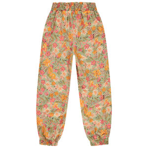 Παντελόνι φαρδύ με smocks και floral σχέδιο κορίτσι 
