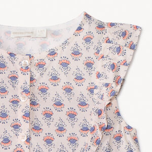 Κοντομάνικη μπλούζα με λουλούδια για κορίτσι 