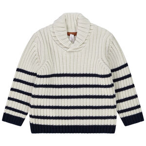 Πουλόβερ πλεκτό με ρίγες για bebe αγόρι 