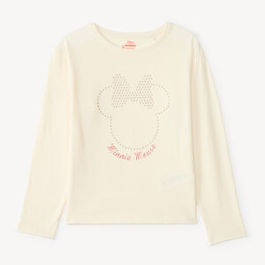 T-shirt à manches longues pour fille avec strass Minnie Disney 