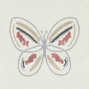 Πουλόβερ από πλεκτό ριπ με αστραφτερό φιόγκο για κορίτσι 