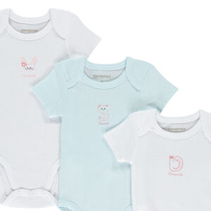 Σετ από 7 κοντομάνικα bodies για κορίτσι με θέμα "Εβδομάδα" 