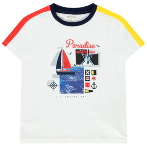 T-shirt κοντομάνικο με σχέδιο κέντημα για αγόρι Main T-shirt κοντομάνικο με σχέδιο κέντημα για αγόρι