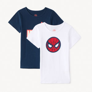 Lot de 2 maillots de corps manches courtes Spider-Man Marvel pour garçon 