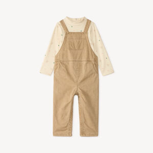Ensemble salopette et sous-pull imprimé pour bébé garçon 