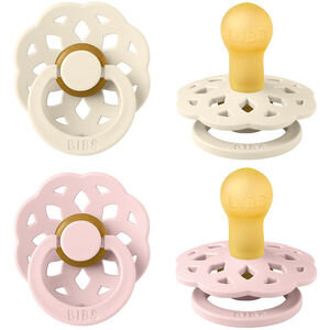 Bibs Πιπιλες Boheme Round Latex 2 Pack- Ivory / Blossom No2 