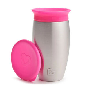 Ανοξειδωτο Ποτηρακι Miracle Ροζ 296ml Munchkin 