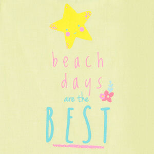 Σετ από οργανικό βαμβάκι με αμάνικο μπλουζάκι με μήνυμα και σόρτς με σχέδιο 