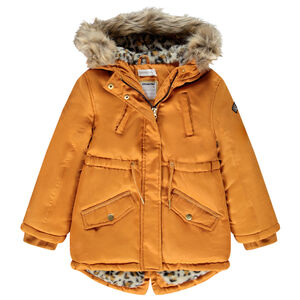 Parka ζεστή με επένδυση sherpa léopard για κορίτσι Main Parka ζεστή με επένδυση sherpa léopard για κορίτσι