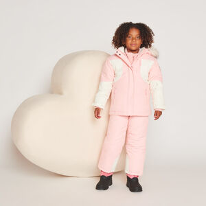 Παντελόνι σκι μονόχρωμο με αφαιρούμενες τιράντες για κορίτσι 