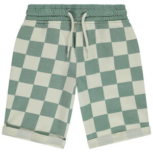 Βερμούδα από φούτερ με σχέδιο καρό για αγόρι 