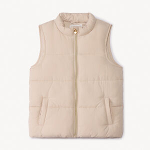 Αμάνικο μπουφάν υφασμάτινο με επένδυση για κορίτσι 