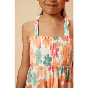 Robe en jersey imprimé fleurs pour fille 