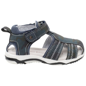 Σανδάλια με μικρές τρύπες και ένθετα από τζιν για αγόρι 