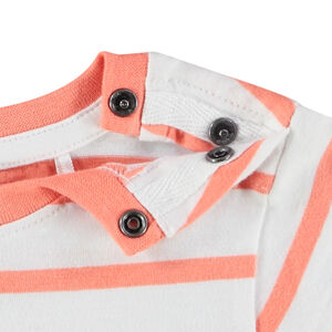 Σετ κοντό μπλουζάκι ριγέ + βερμούδα για bebe αγόρι 