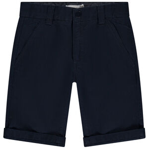 Βερμούδα από μονόχρωμο chambray για αγόρι 