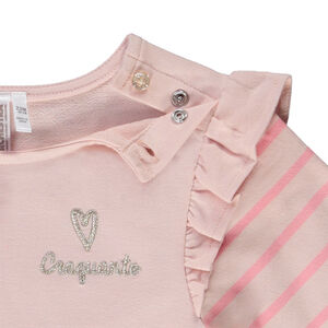 Τ-shirt μακρυμάνικο με σχέδιο μαρινιέρα για μωρό κορίτσι 