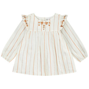 Τουνίκ με μακριά μανίκια και κέντημα για μωρό κορίτσι 