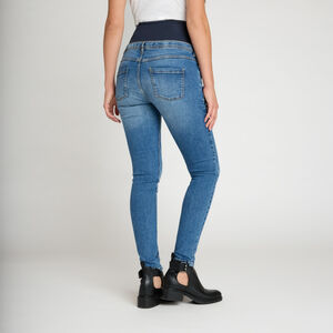 Slim jean εγκυμοσύνης με ψηλό ελαστικό μπαντέν 