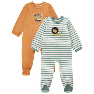 "Σετ από 2 φαντεζί φορμάκια για μωρό αγόρι με διαφορετικές ανοίξεις ανάλογα με την ηλικία" 