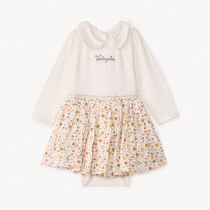 Robe body effet 2 en 1 imprimé léopard pour bébé fille 