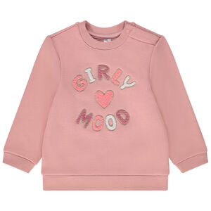 Φούτερ molleton με patchs bouclettes για bebe κορίτσι 