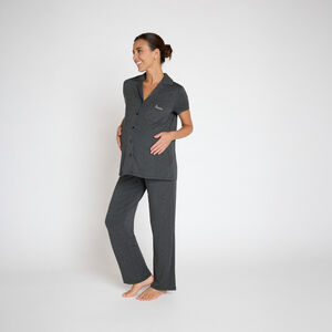 Σετ πιτζάμα εγκυμοσύνης 2 τεμαχίων από jersey με κέντημα 