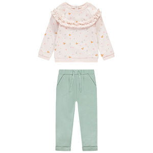 Σετ jogging από φούτερ με βολάν για κορίτσι μωρό  Main Σετ jogging από φούτερ με βολάν για κορίτσι μωρό