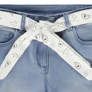 Τζιν slim με ζώνη με σχέδιο για δέσιμο για κορίτσι 