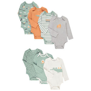 Σέτ από 7 bodies με φαντεζί σχέδιο από jersey για μωρό αγόρι 