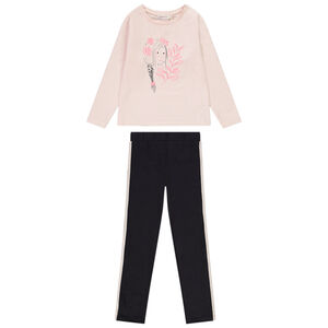 Ensemble sweat print visage + jogging pour fille Main Ensemble sweat print visage + jogging pour fille