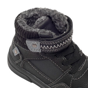 Μποτάκια με βελουτέ γιακά και επένδυση από συνθετική γούνα για αγόρι 