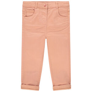 Pantalon uni en toile pour bébé fille 