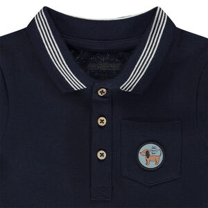 Πολο κοντομάνικο από βαμβακερό πικέ για μωρό αγόρι 