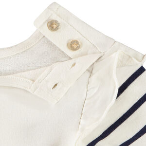 T-shirt manches longues fantaisie marinière pour bébé fille 