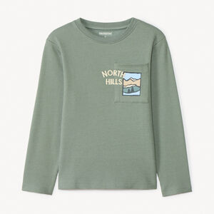 T-shirt manches longues printé dans le dos pour garçon 