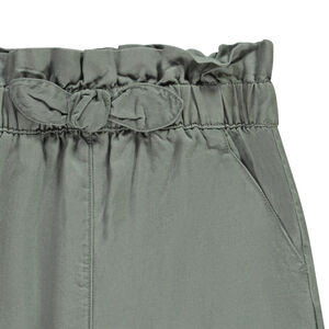 Παντελόνι φαρδύ μονόχρωμο effet δετό για κορίτσι 