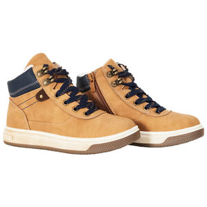 Bottillons camel avec lacets et zip pour garçon  Main Bottillons camel avec lacets et zip pour garçon